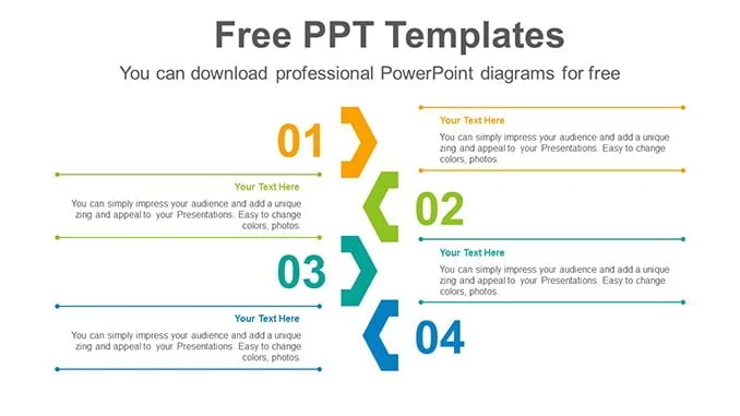 Central-chevron-point-Agenda Slide Design