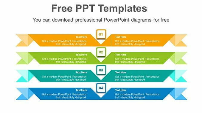 Colorful-origami-banner-Powerpoint slide Agenda Design