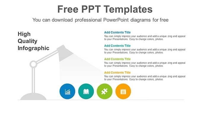 Desk-Lamp-Highlight PPT Template for Agenda Slide