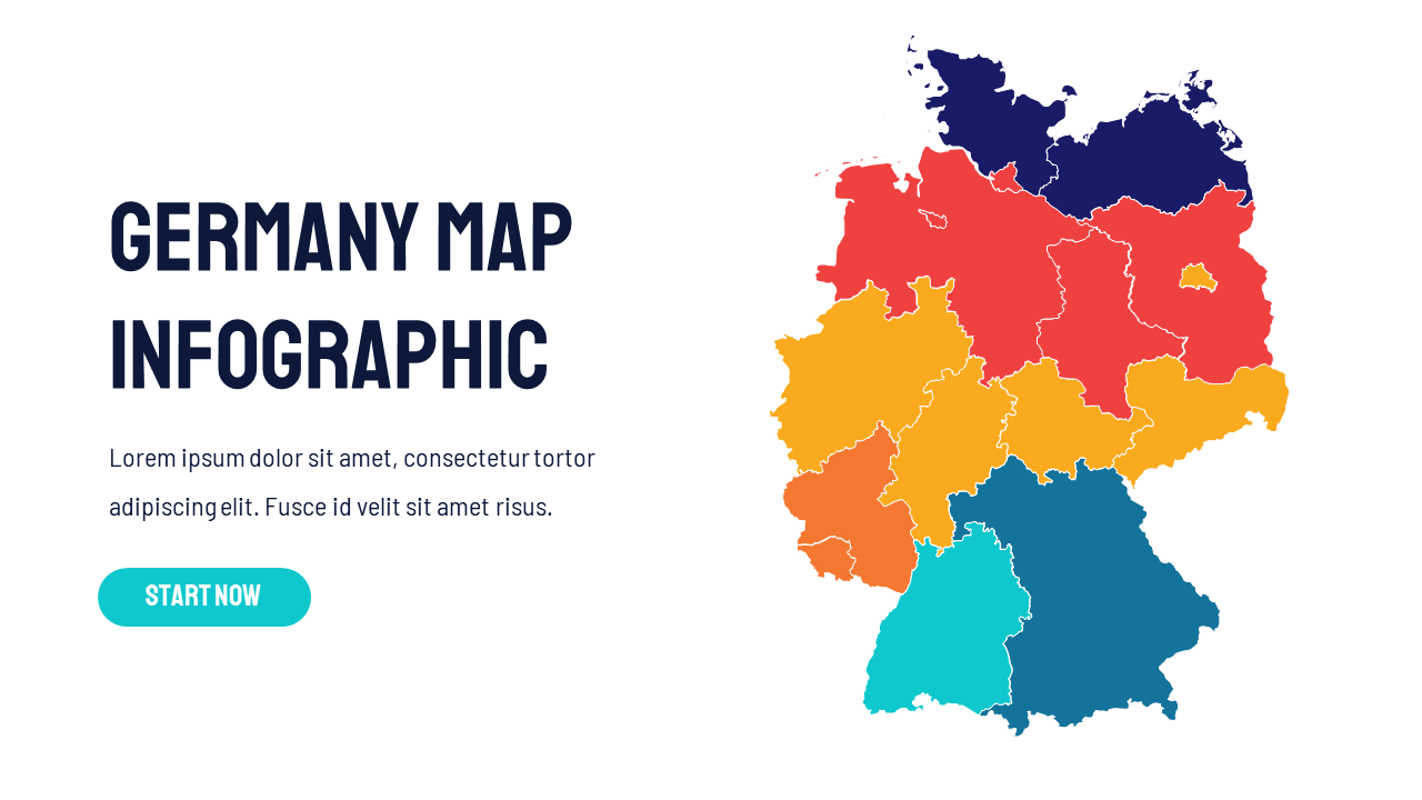 Editable Germany Map PPT template