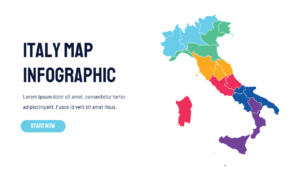 Editable Italy Map PPT template