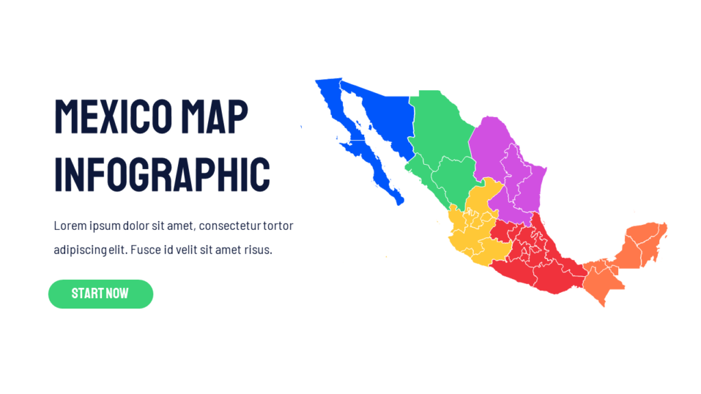 Editable Mexico Map PPT template