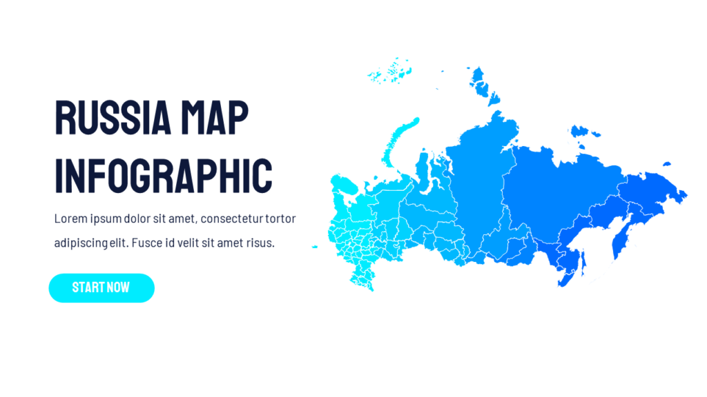 Download editable Russia Map PPT template