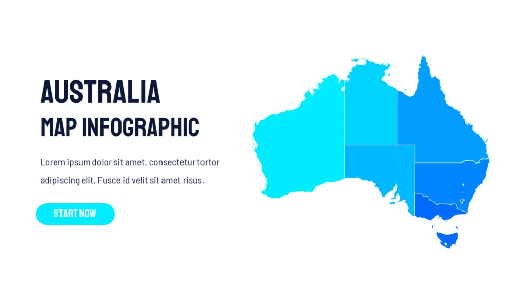 Editable Australia Map PPT Template
