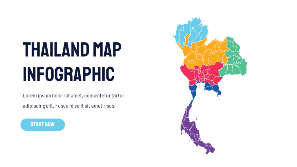 Editable Thailand Map PPT template