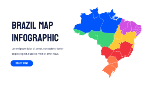 Editable Brazil Map PPT template