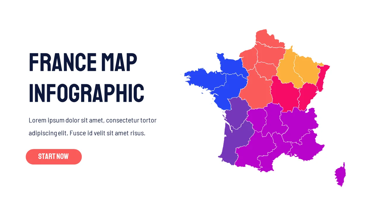Editable France Map Template