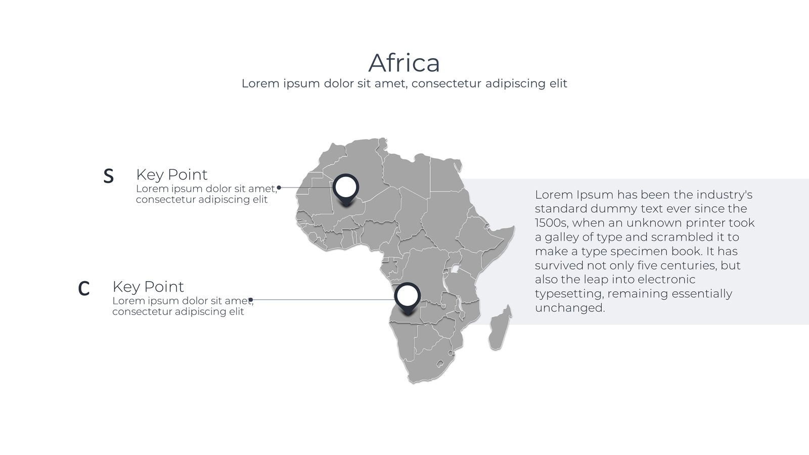 Editable Africa Informative map