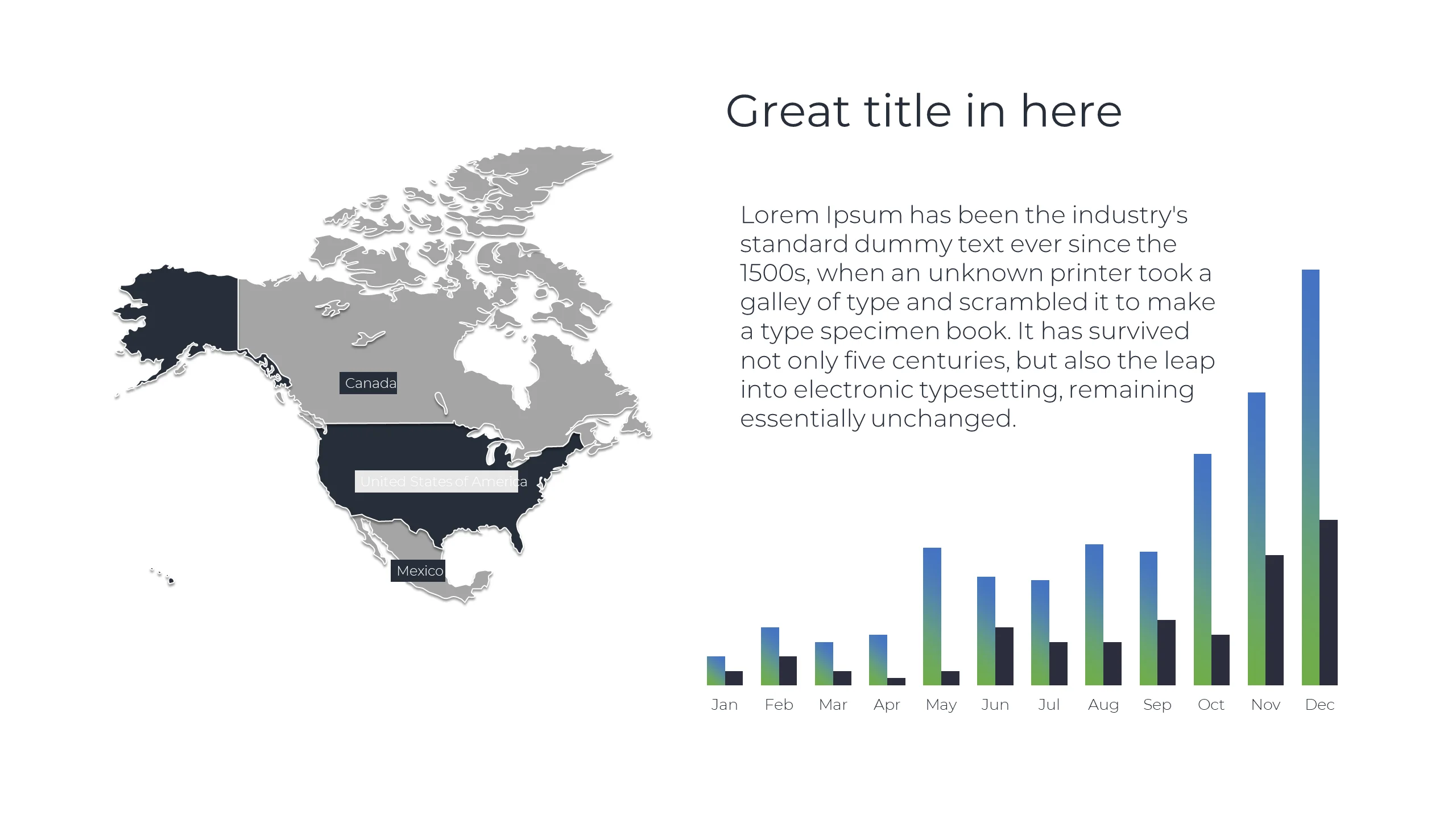 America map for sales projection