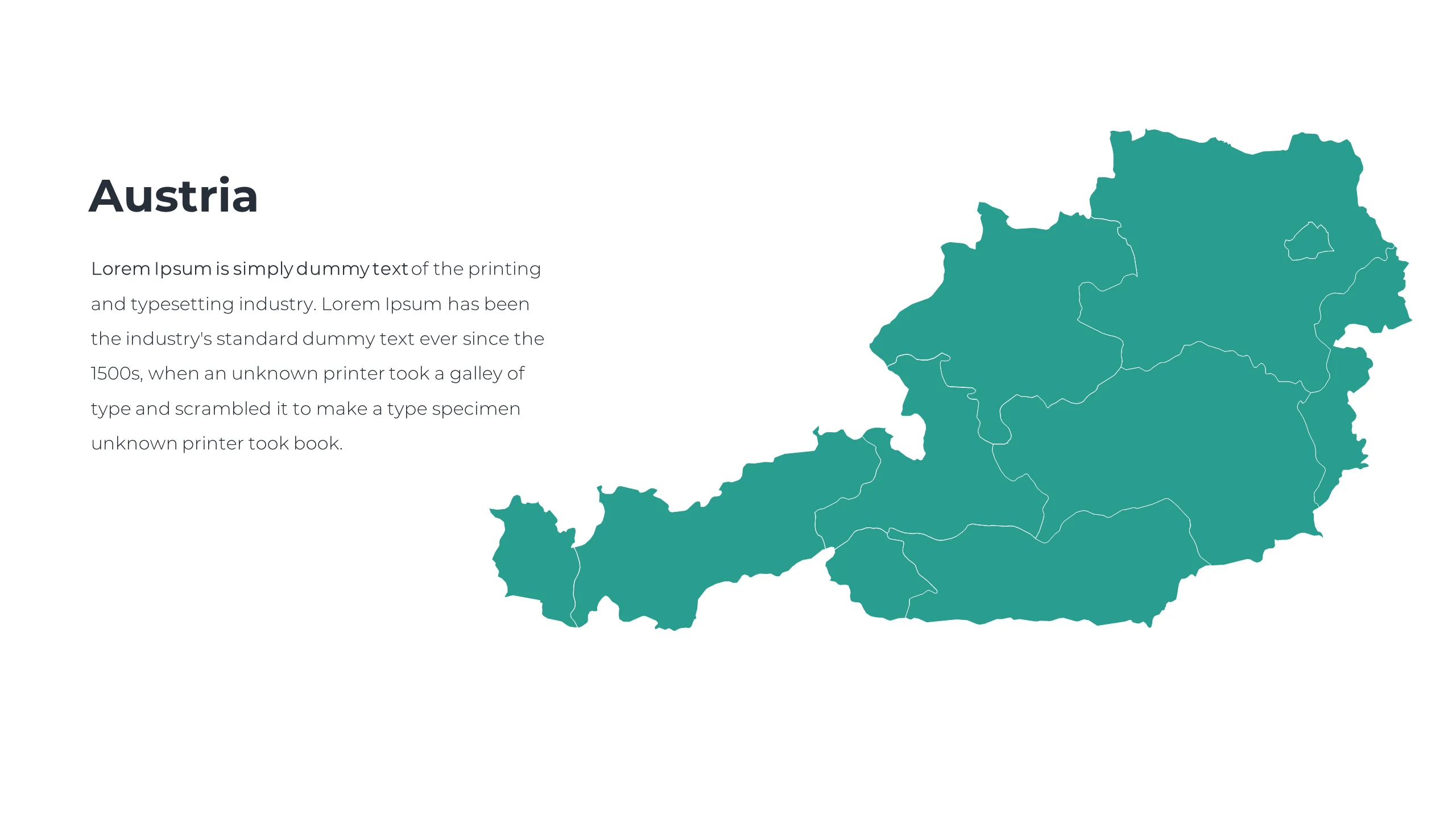 Editable Austria Map PPT Template