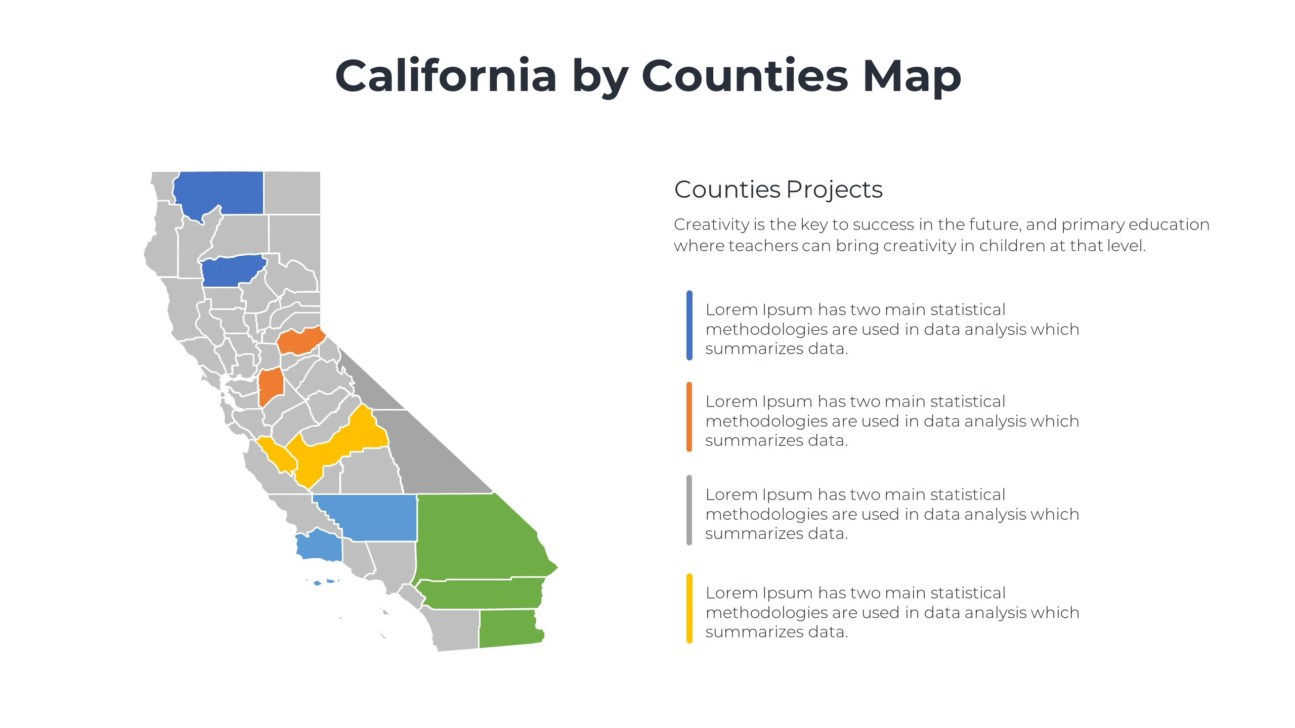 California by counties map