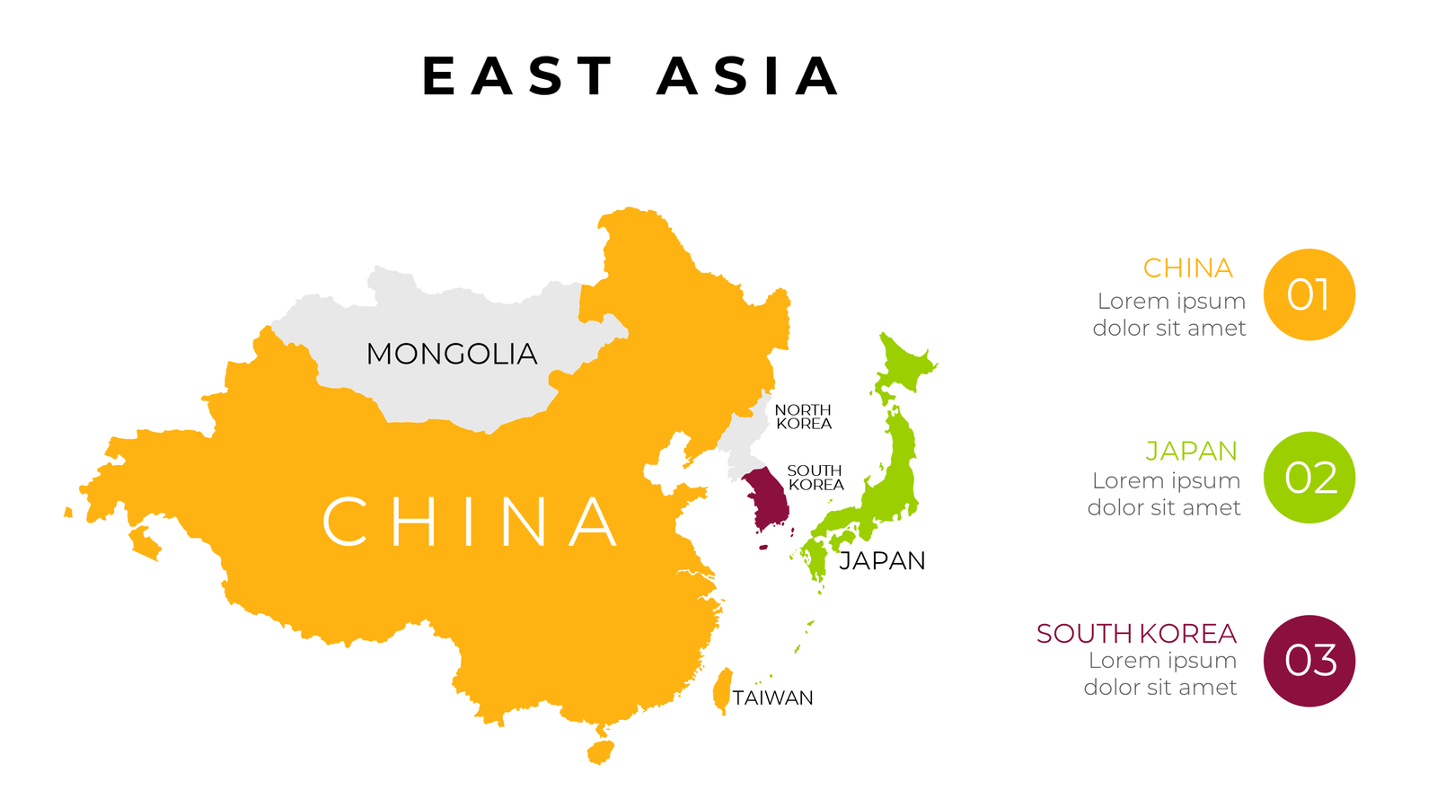 East Asia Infographic Map