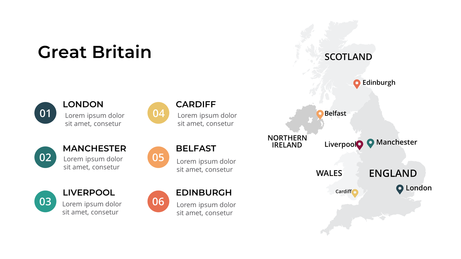 Editable Great Britain Map