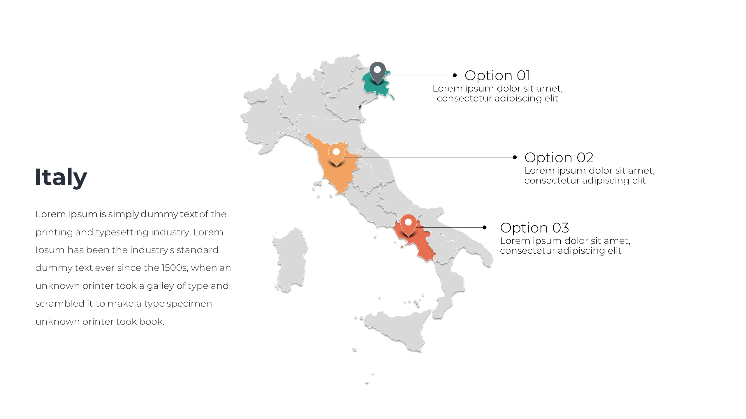 Editable Italy Map