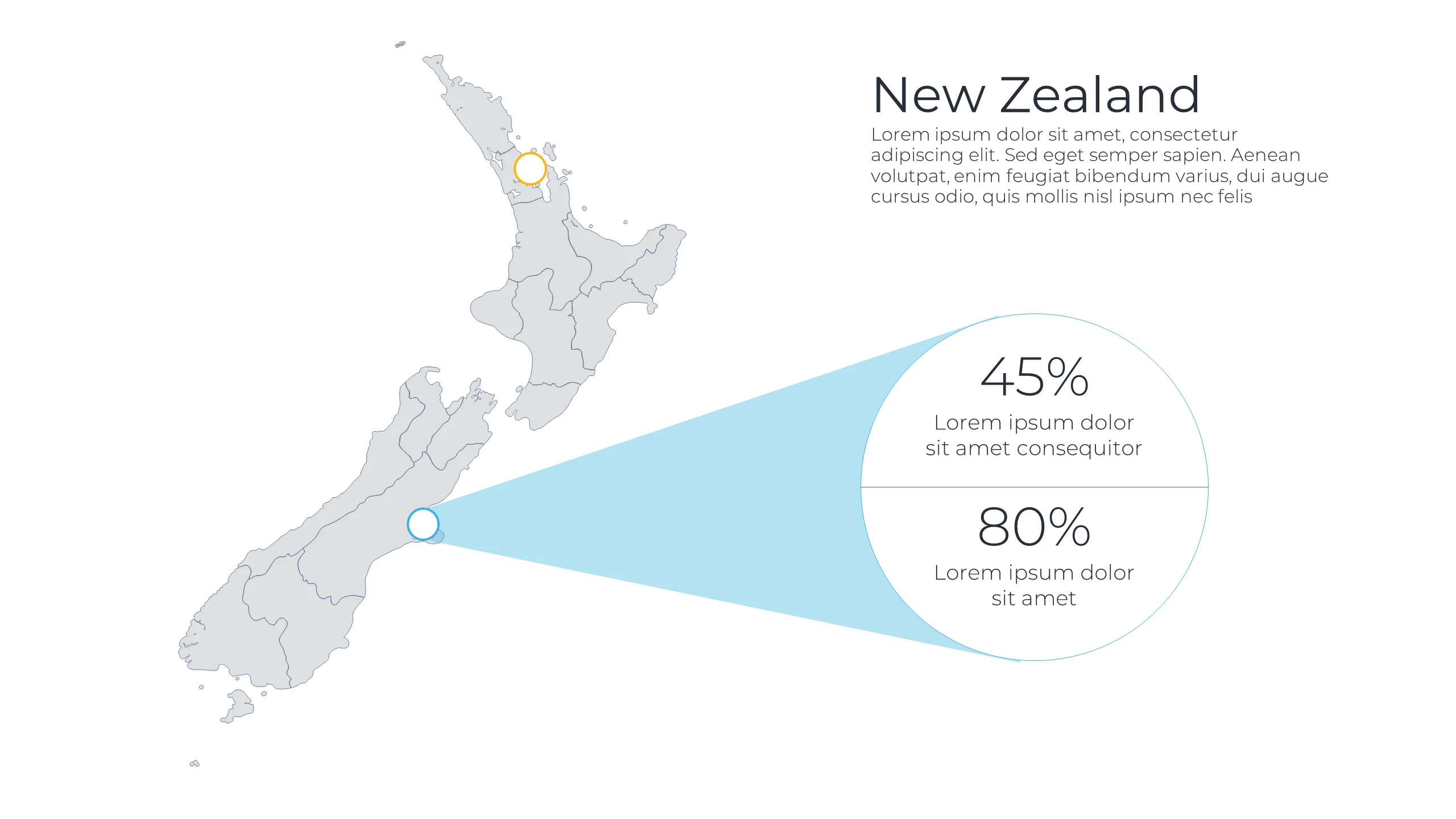 Editable New Zealand map for Population analysis