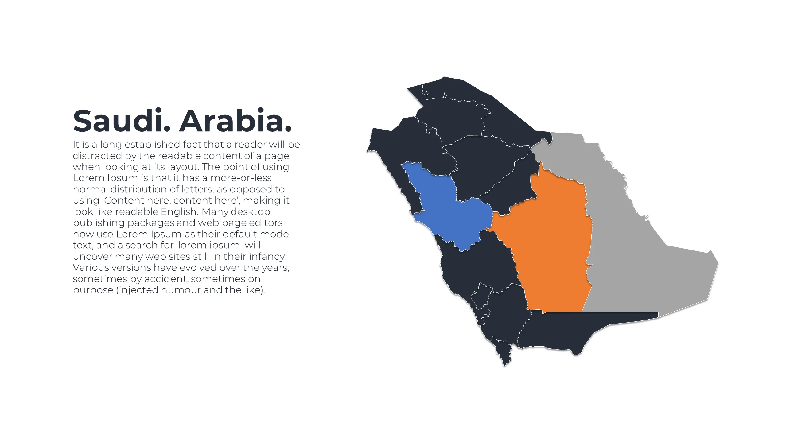 Editable Saudi Arabia Infographic Map