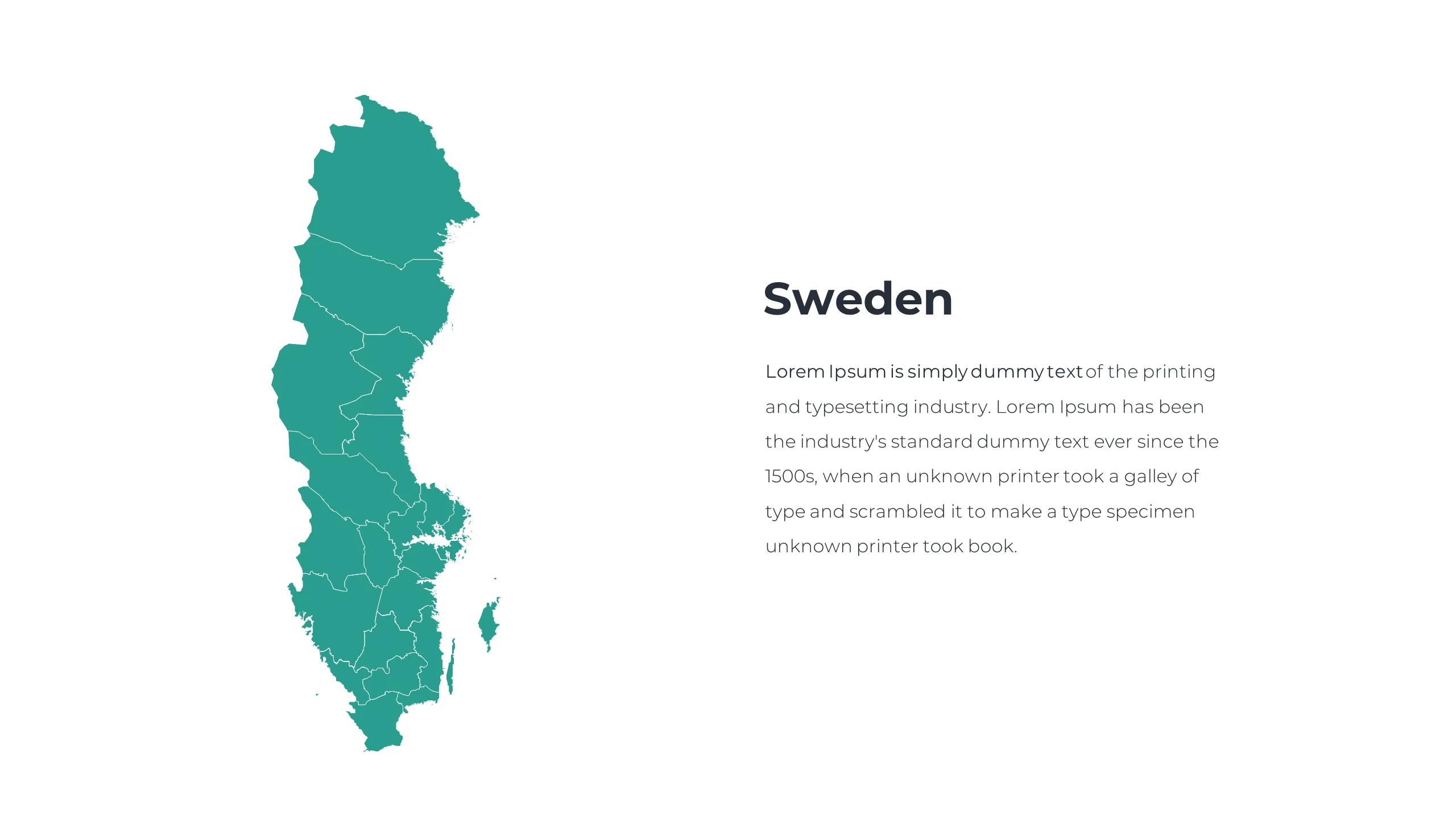 Editable Sweden Map