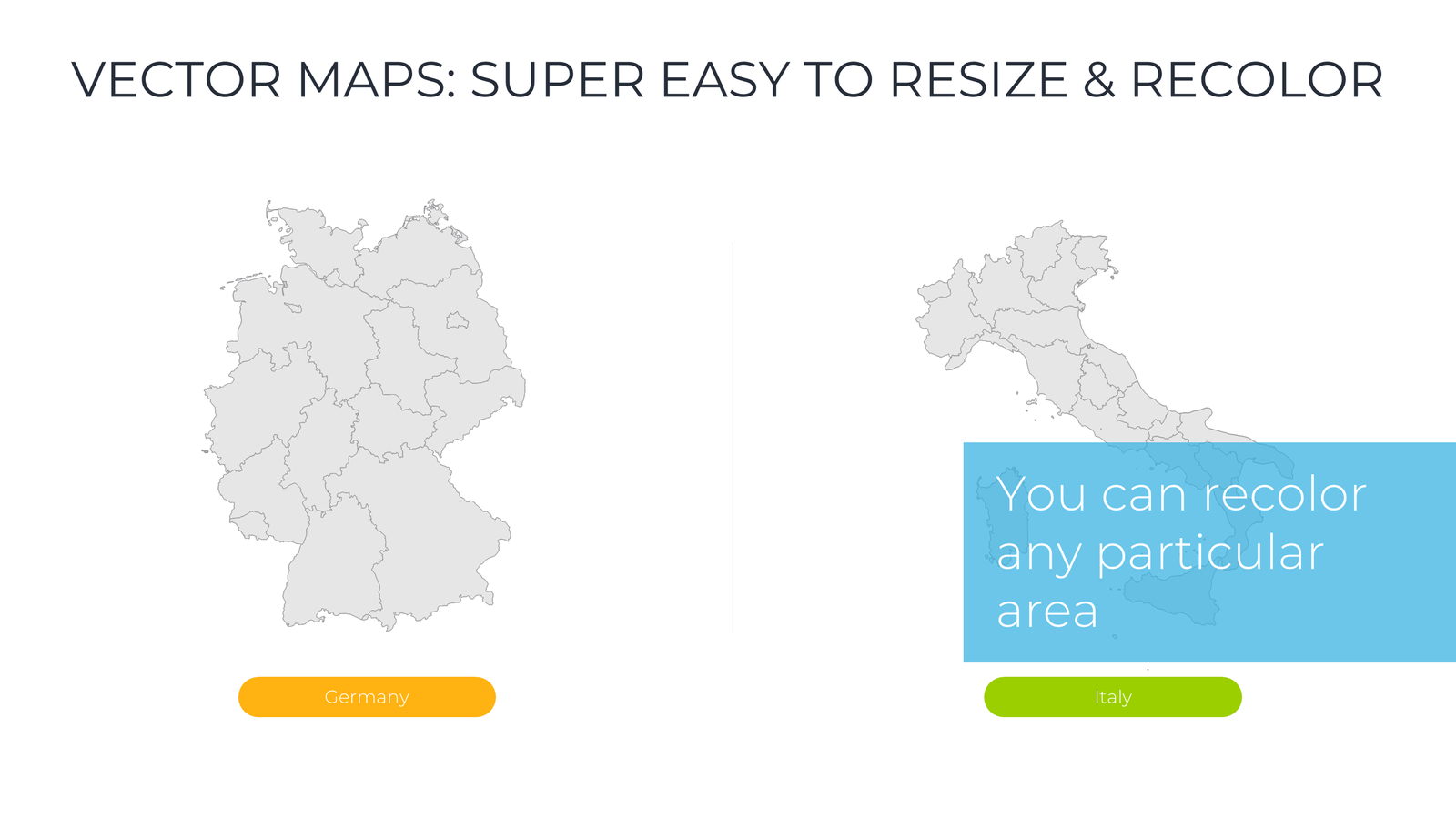 Vector Maps Germany & Italy