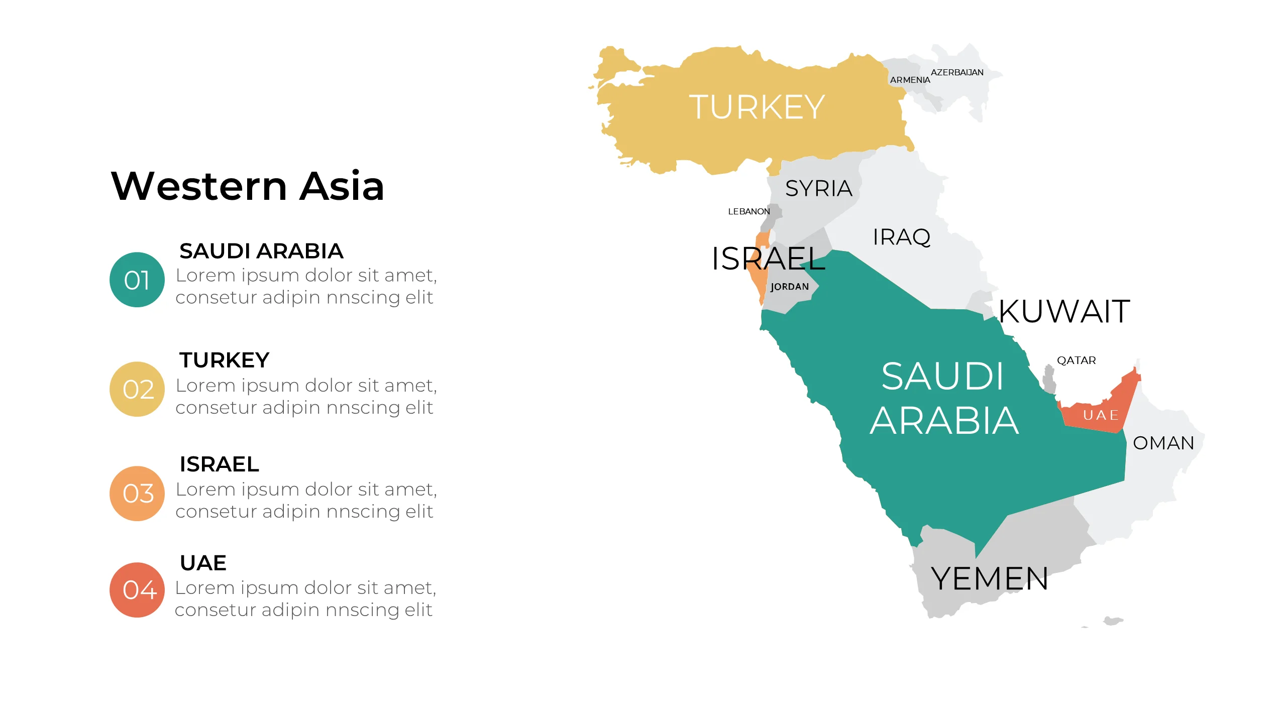 Western Asia Map