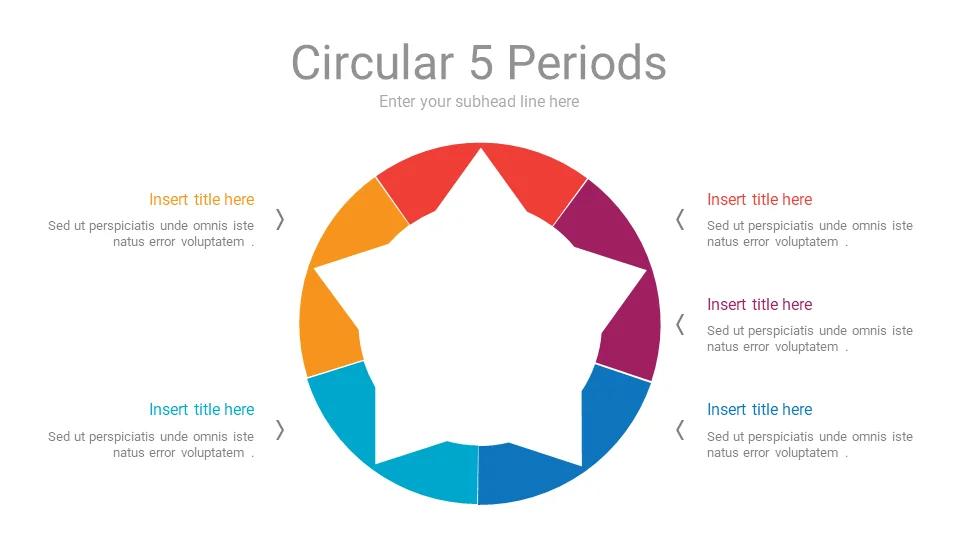 Download 5 Periods Circular Diagram PPT Slide