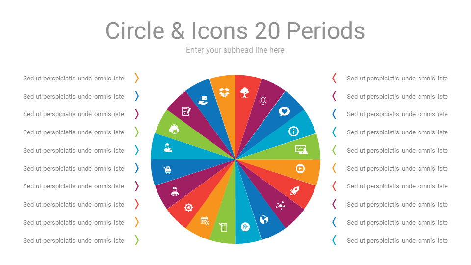Download 20 Periods Circle PPT Slide Template