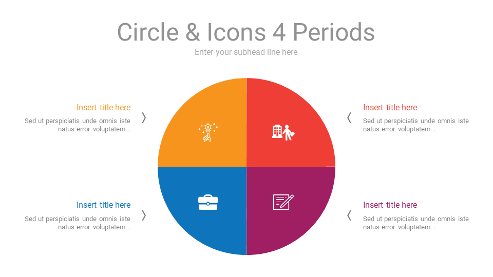 Download 4 Section Circle Slide Design Template