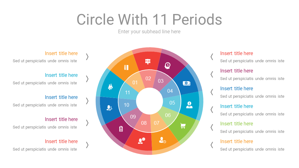 Download Circle With 11 Periods PPT Slide