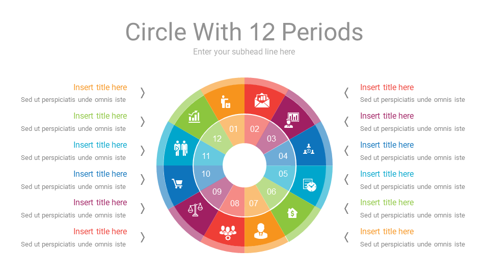 Download Circle With 12 Periods PPT Slide