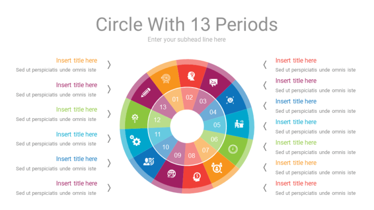 Download Editable Circle With 13 Periods PPT Template