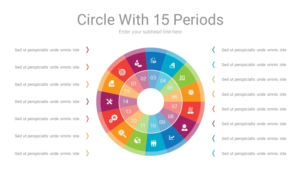Download Circle With 15 Periods PPT Slide