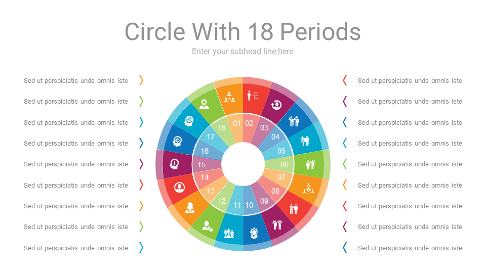 Download Circle With 18 Periods PPT Slide