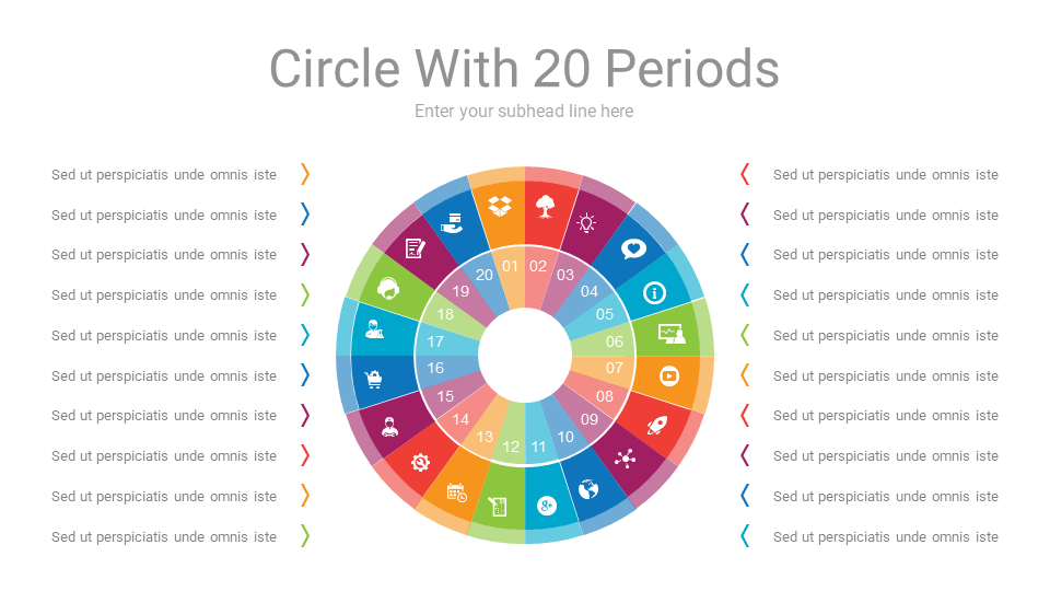 Download Circle With 20 Periods PPT Slide