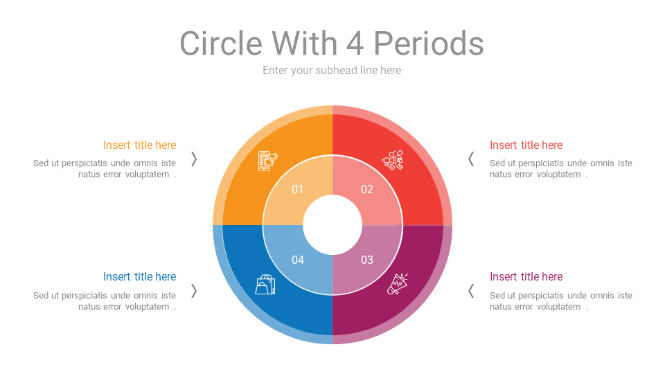 Download Circle With 4 Periods PPT Slide