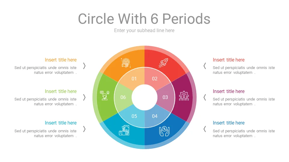 Download Circle With 6 Periods PPT Slide