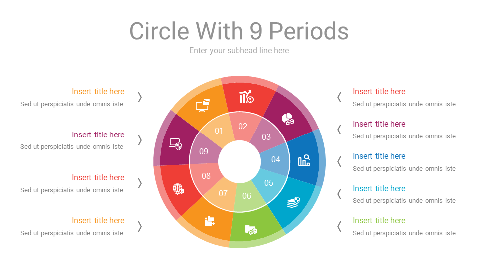 Download Circle With 9 Periods PPT Slide