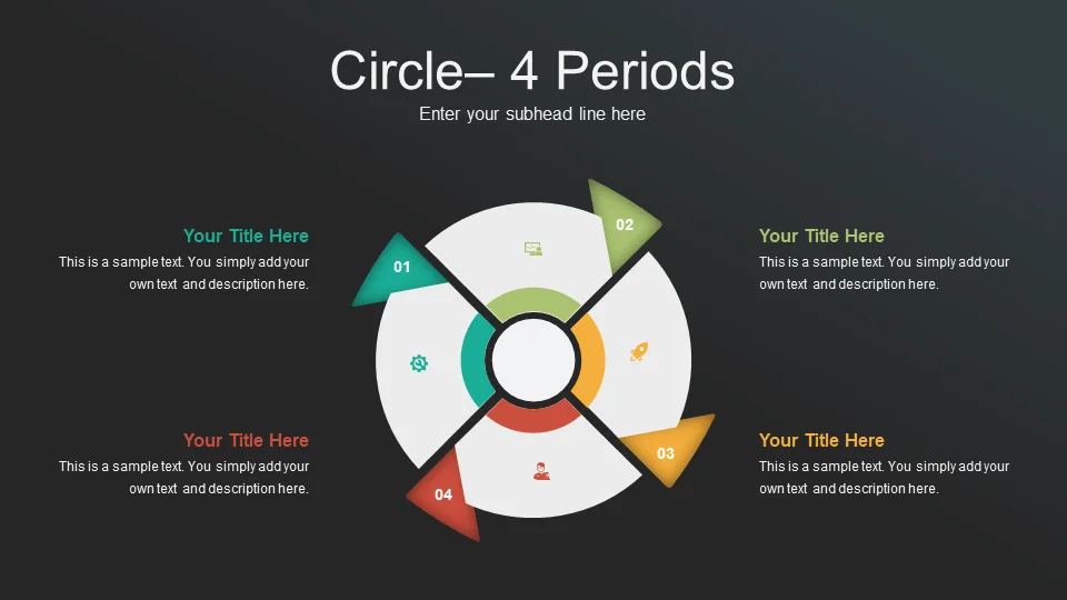Download Radial Circle 4 Periods PPT Slide