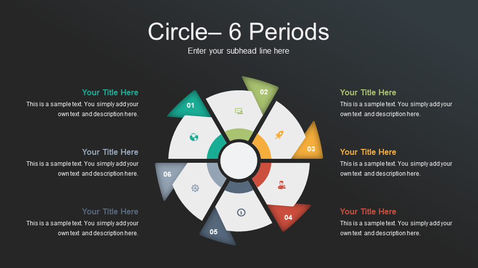 Download Radial Circle 6 Periods PPT Slide