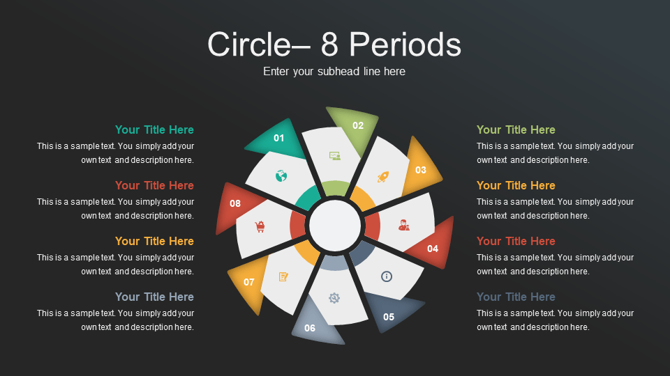 Download Radial Circle 8 Periods PPT Slide