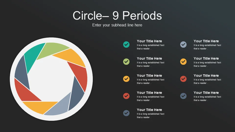 Download Simple Circle 9 Periods PPT Slide