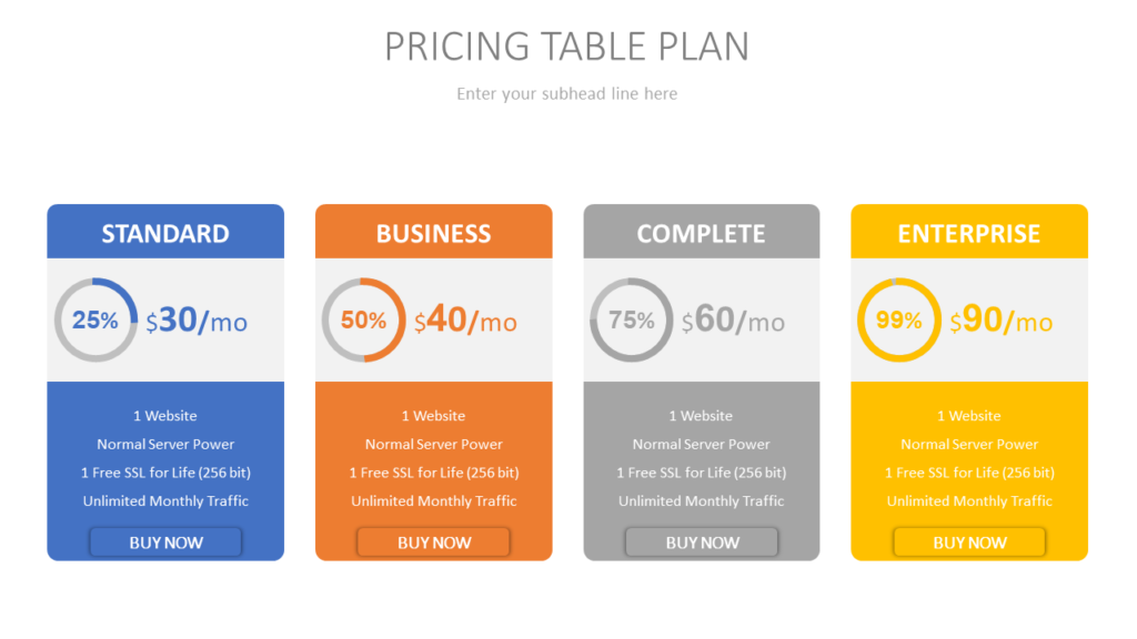Download Free Multi Purpose Pricing Slide Resume Sample